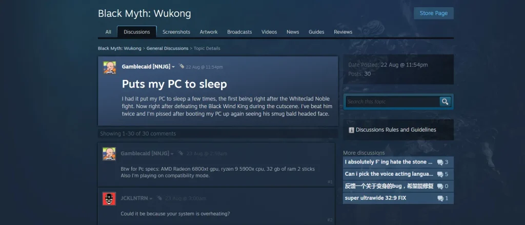 Black Myth Wukong. On Steam