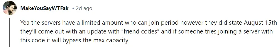 Once Human Server’s Full 'Friends Can’t Join'