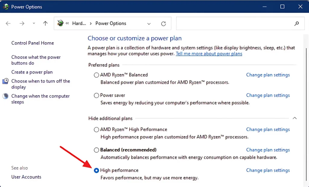 Windows Power Settings