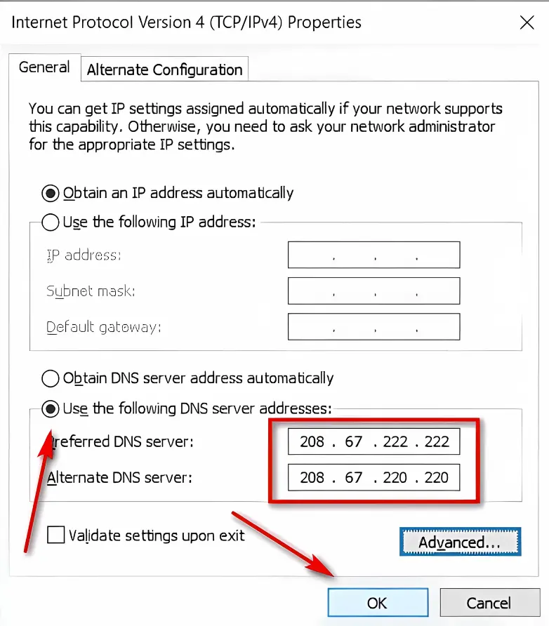 Change DNS Settings